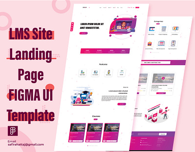 LMS site ui animation graphic design illustration typography ui ux vector