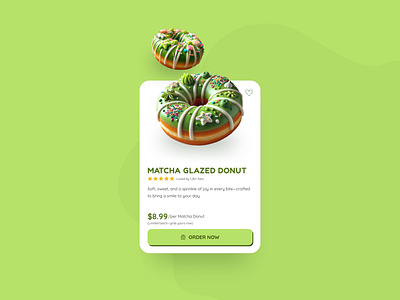 Product Card - UI#1 dailyui1 donut matcha produc card product ui uichallenge1