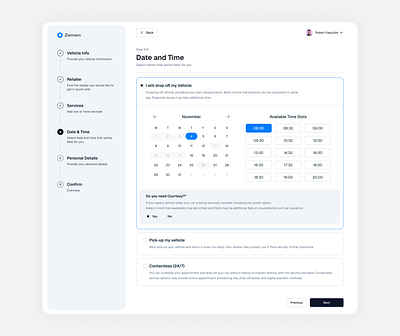 Multistep Forms - Date and Time app b2b2c calendar date and time forms product design stepper ui