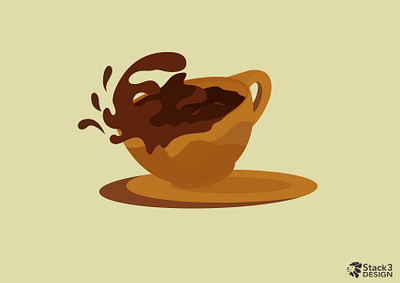 Coffee Spill (Vector Art) vector vector art