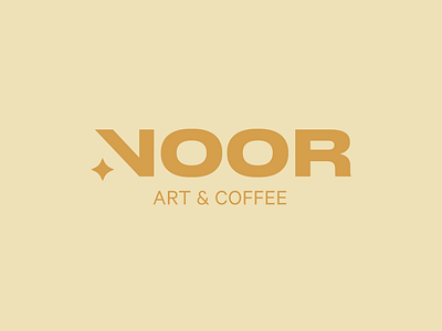 Noor Art & Coffee art brand cafe coffee light logo noor spark warm yellow