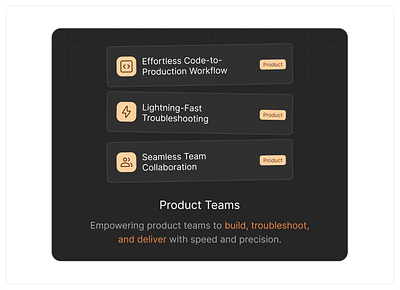 Product Team Workflow ui