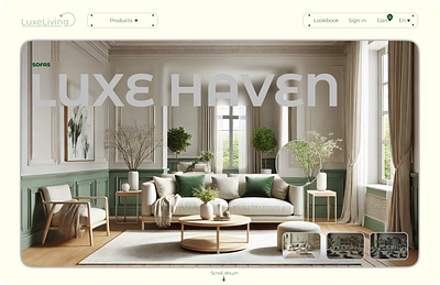 LuxeLiving Furniture Sample branding furniture logo ui uidesign website