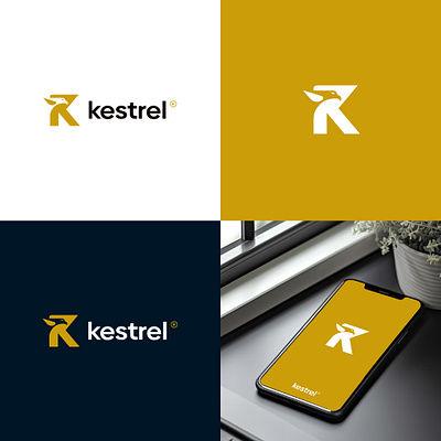 kestrel brand branding design logo simple vector