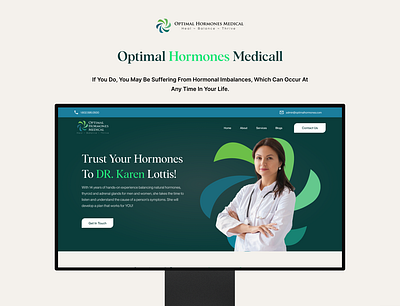 Optical Hormones Medical design doctors doctors website design homepage landing page medical medical website medical website design mockup ui uiux uiux design web design website design