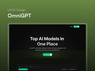 OmniGPT - Access the power of multiple LLMs dashboar design figma landing page design saas ui ui design ui ux ui ux design user experience design user interface design ux design