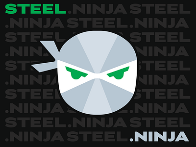 Steel Ninja - Visual Identity branding brandmark cute emblem face fighter graphic design identity identity design illustration logo logo designer logos mascot ninja simple steel vector