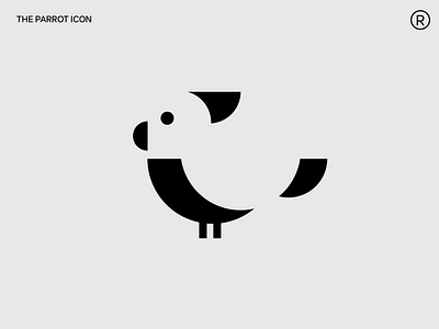 Minimal Animal Parrot animal bird birds bold branding clean design graphic design grid icon illustration logo marko smitran minimal modern negative space parrot simple smi. symbol