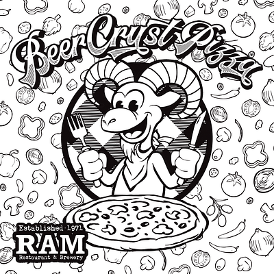 pizza box art! graphic design illustration