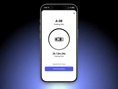Parking Slot Timer app design illustration parking slot time timer ui uxdesign