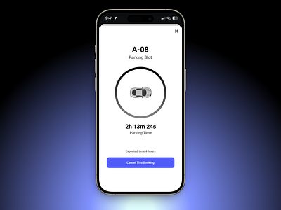 Parking Slot Timer app design illustration parking slot time timer ui uxdesign