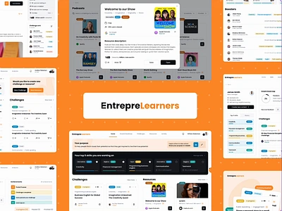 SaaS platform Entreprelearners | WEB APP branding edtech graphic design hr library logo managment mobile modern platform product design resources saas skills ui usability userfriendly ux web app