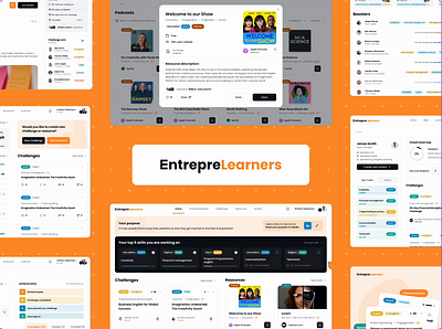 SaaS platform Entreprelearners | WEB APP animation banding edtech graphic design hr logo menegment mobile motion graphics platform product design resourses saas skills ui ux web app