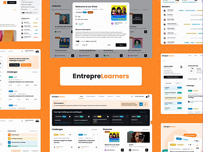 SaaS platform Entreprelearners | WEB APP animation banding edtech graphic design hr logo menegment mobile motion graphics platform product design resourses saas skills ui ux web app