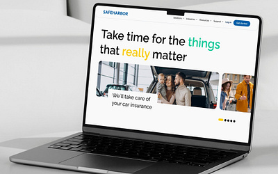 SafeHarbor - Insurance Company graphic design homepage insurance ui ux uxui design web design