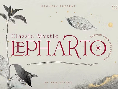 Lepharto chic corporate fantasy fashion glamorous gothic graceful grotesque hipster identity luxury masculine minimal modern romantic typeface unique