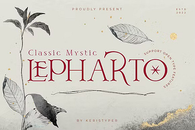 Lepharto chic corporate fantasy fashion glamorous gothic graceful grotesque hipster identity luxury masculine minimal modern romantic typeface unique