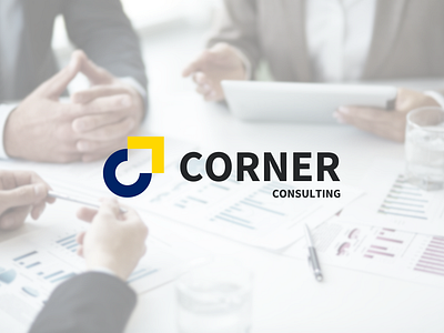 LOGO - CORNER CONSULTING advices brand business company consult consulting corner discuss expert icon logo meeting partner