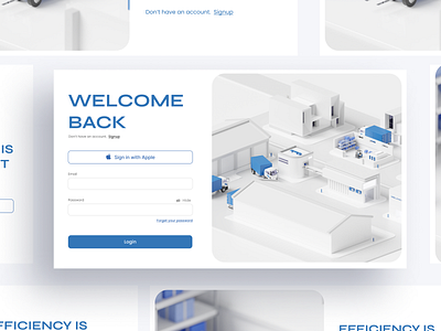 Logistics Supply Chain x Login Page logistics warehouse