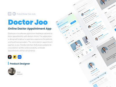 Doctor Appointment App app design case study doctor doctor app doctor app case study doctor ui doctorapp doctorjoo emad adibfard emadadibfard ui ux