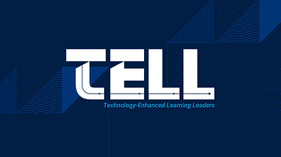 TELL: Technology-Enhanced Learning Leaders Branding graphic design logo