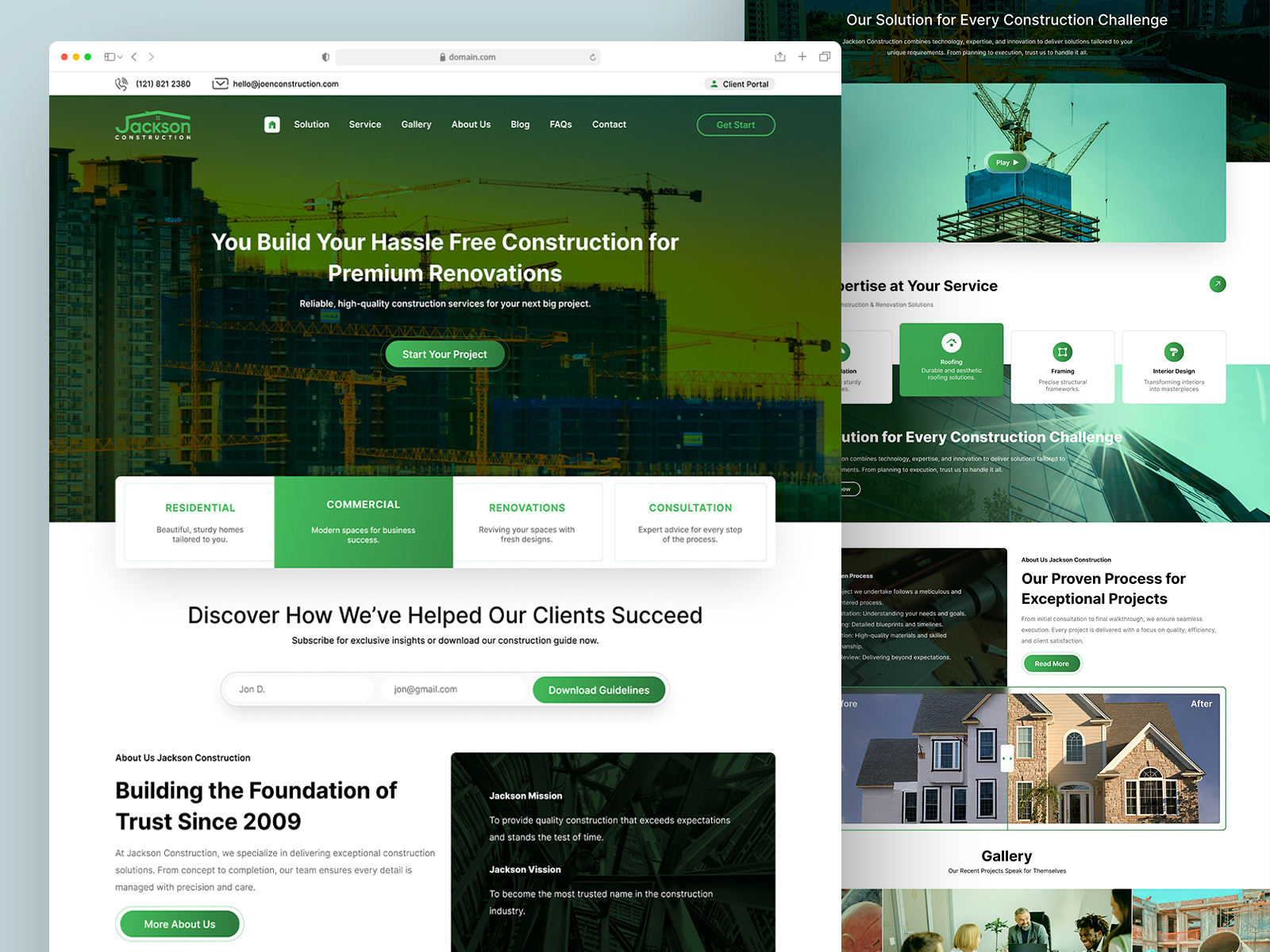 Example of Complete Website Design & Development