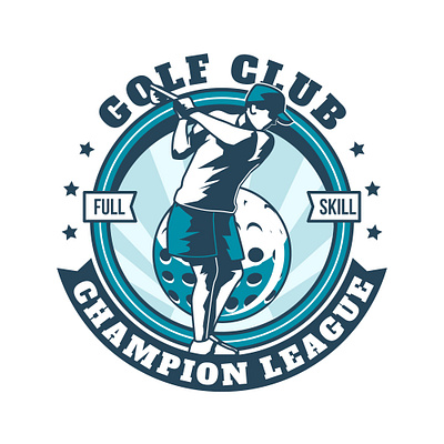 Golf Club Champion League - Full Skill Emblem Design championleague creativelogos golfclubdesign golflogo golflovers graphicdesign logoart logoinspiration sportslogo