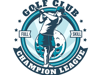 Golf Club Champion League - Full Skill Emblem Design championleague creativelogos golfclubdesign golflogo golflovers graphicdesign logoart logoinspiration sportslogo