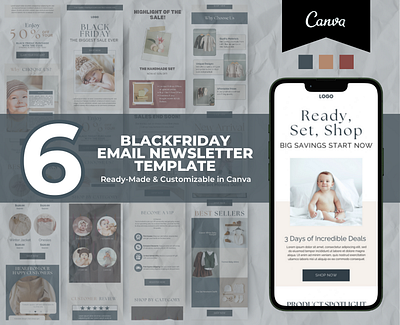 Editable Black Friday Canva Email Template black friday canva canva design canva template cyber monday design email design email marketing email newsletter email template etsy newsletter