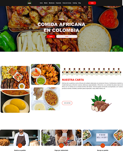 African Food Website graphic design ui