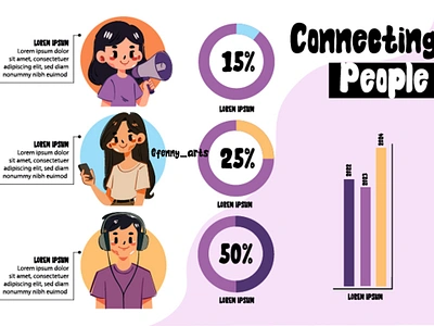 Connecting People Infographic Illustration analysis audience chart communication community connection data demographic digital engagement infographic insight interaction interactive marketing people social statistic visual visualization