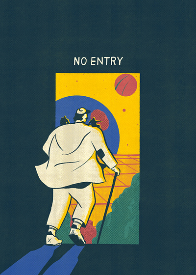 No Entry character illustration design graphic design illustration illustrator texture