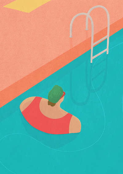 Pool Side character illustration design editorial graphic design illustration illustrator ui