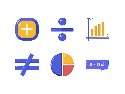 Math Symbols & Signs Collection ➕✖️ back to school cute math plus presentation school sience study symbols