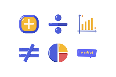 Math Symbols & Signs Collection ➕✖️ back to school cute math plus presentation school sience study symbols