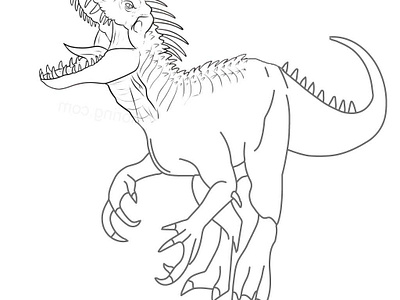 Indoraptor Coloring Pages 3d animation branding coloring design graphic design illustration mime motion graphics ui