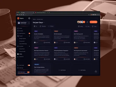 Bgstar - Notes Dashboard📝 dashboard notes ui