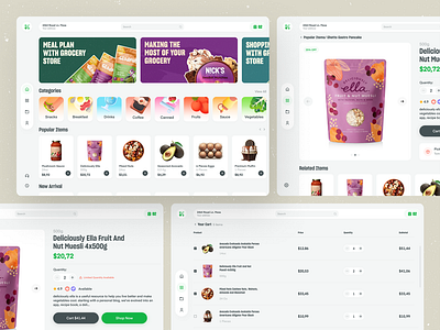 Grocery Web App Design admin branding dashboard design ecommerce grocery product productdesign ui uiux ux web webapp webdesign website