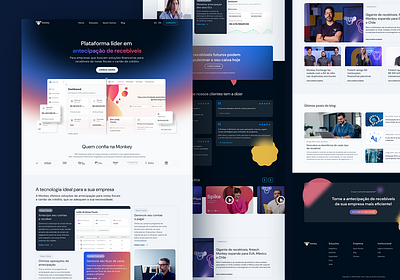 Fintech Redesign fintech gradient interface landing page monkey tech ui visual design web design website design