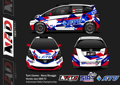 SIP RALLY TEAM Livery design 2025 Honda Jazz GE8 F3 automotive automotive art branding car artwork car illustration cars cars design design graphic design illustration livery livery design motorsport rally rally car vector vehicle wrap design wrapping wraps