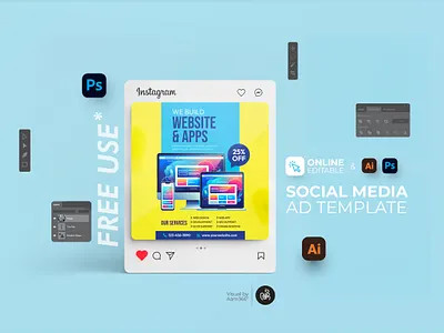 Website Design Service Ad Template aam360 aam3sixty instagram post web design agency web design agency ads web design service web design service ads web design studio web design studio ads web development web development ads website branding website design website design ads website design template website templates