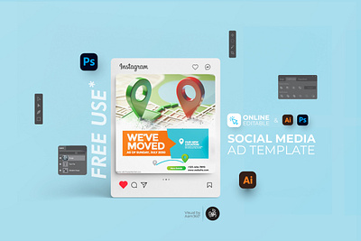 Moving Announcement Instagram Post aam360 aam3sixty address update custom moving post template digital moving announcement editable moving announcement flyer template home relocation instagram design minimalist moving post design modern moving announcement moving ads moving announcement moving announcement post moving day instagram post new office announcement relocation social media template we are moving ads weve moved instagram post