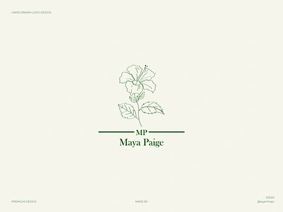 Maya Paige floral logo branding business logo floral logo garden logo graphic design hand drawn logo logo logo awesome logo creator logo design logo designer modern logo retro logo vintage logo