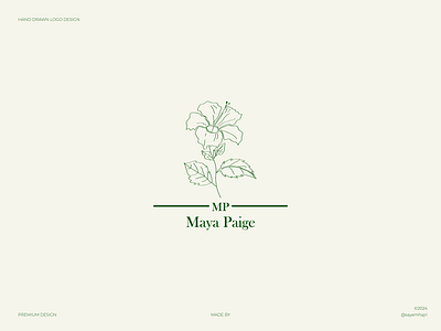 Maya Paige floral logo branding business logo floral logo garden logo graphic design hand drawn logo logo logo awesome logo creator logo design logo designer modern logo retro logo vintage logo