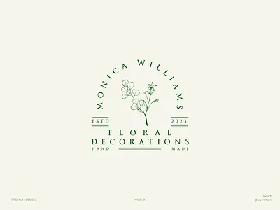 Monica Williams Floral Decorations design floral decorations floral logo graphic design logo logo creation logo design logo designer monica williams print vector