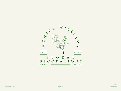 Monica Williams Floral Decorations design floral decorations floral logo graphic design logo logo creation logo design logo designer monica williams print vector