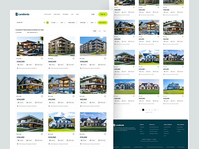 Landlords - Real Estate Property List agent apartment architecture building business clean company design home house list properties property real estate realestate ui ux web web design website