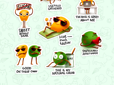 Bonduelle Stickers cartoon chara character illustration stickers telegram