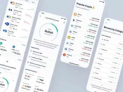 blockfy: AI Crypto Investing & Trading App - Explore Crypto UIUX ai crypto assistant blockchain app blue clean crypto exchange app crypto investing app crypto market app crypto trading crypto trading app crypto ui kit crypto wallet app explore crypo explore ui figma ui kit finance app finance ui kit minimal modern soft web3 mobile app