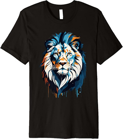 The Painted King Premium T-Shirt amazon king lion painted shirt shirts